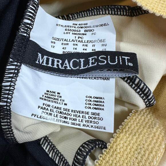 Miraclesuit NWOT Brio One Piece in Zari Swimsuit Size 12 Underwire Bra Slimming - Picture 5 of 9